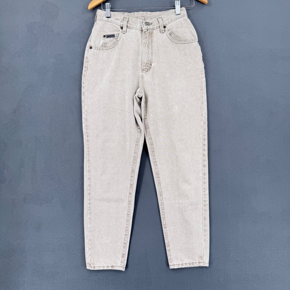 Lee Riveted Jeans Womens 6P Tan Khaki High Waisted Tapered Vintage Mom Denim